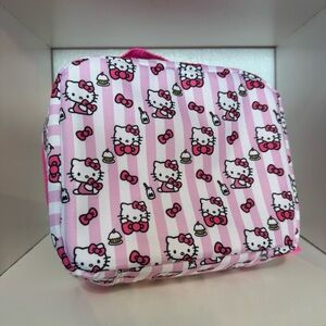 Hello Kitty Pink Striped Insulated Lunch Bag Zip Sanrio Kawaii Y2K Pastelcore